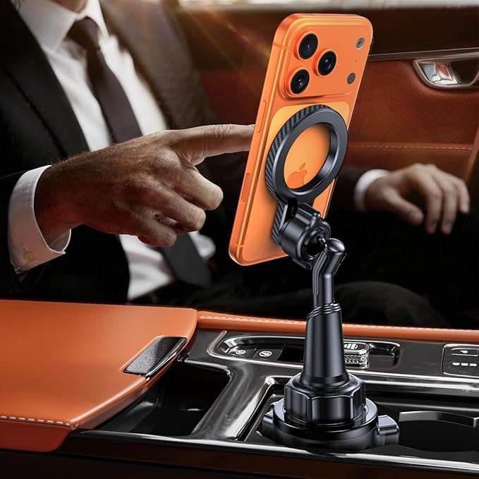 Phone Holder Car for Magsafe, [Military-Grade Metal 80+LBS Hyper Suction & 4400gf Magnetic] 360° Adjustable Car Phone Holder Mount Car Accessories for iPhone 17 16 15 14 Series and Android 2