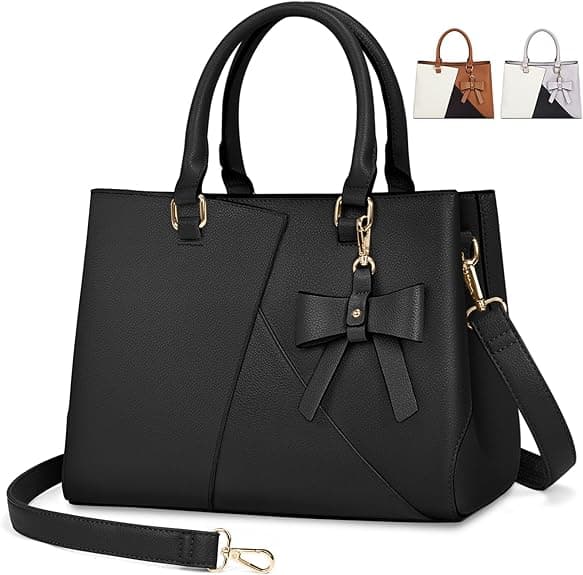 NEWHEY Top-Handle Handbag Waterproof Leather Purses for Women Satchel Handbags Crossbody & Shoulder Ladies Purse 2