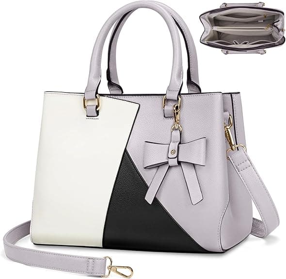 NEWHEY Top-Handle Handbag Waterproof Leather Purses for Women Satchel Handbags Crossbody & Shoulder Ladies Purse - image 3